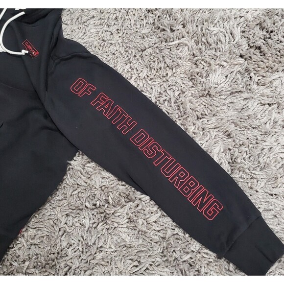 Star Wars Y2K Hoodie Black Size L Sweatshirt Pullover Darth Vader Goth Grunge - Picture 10 of 12